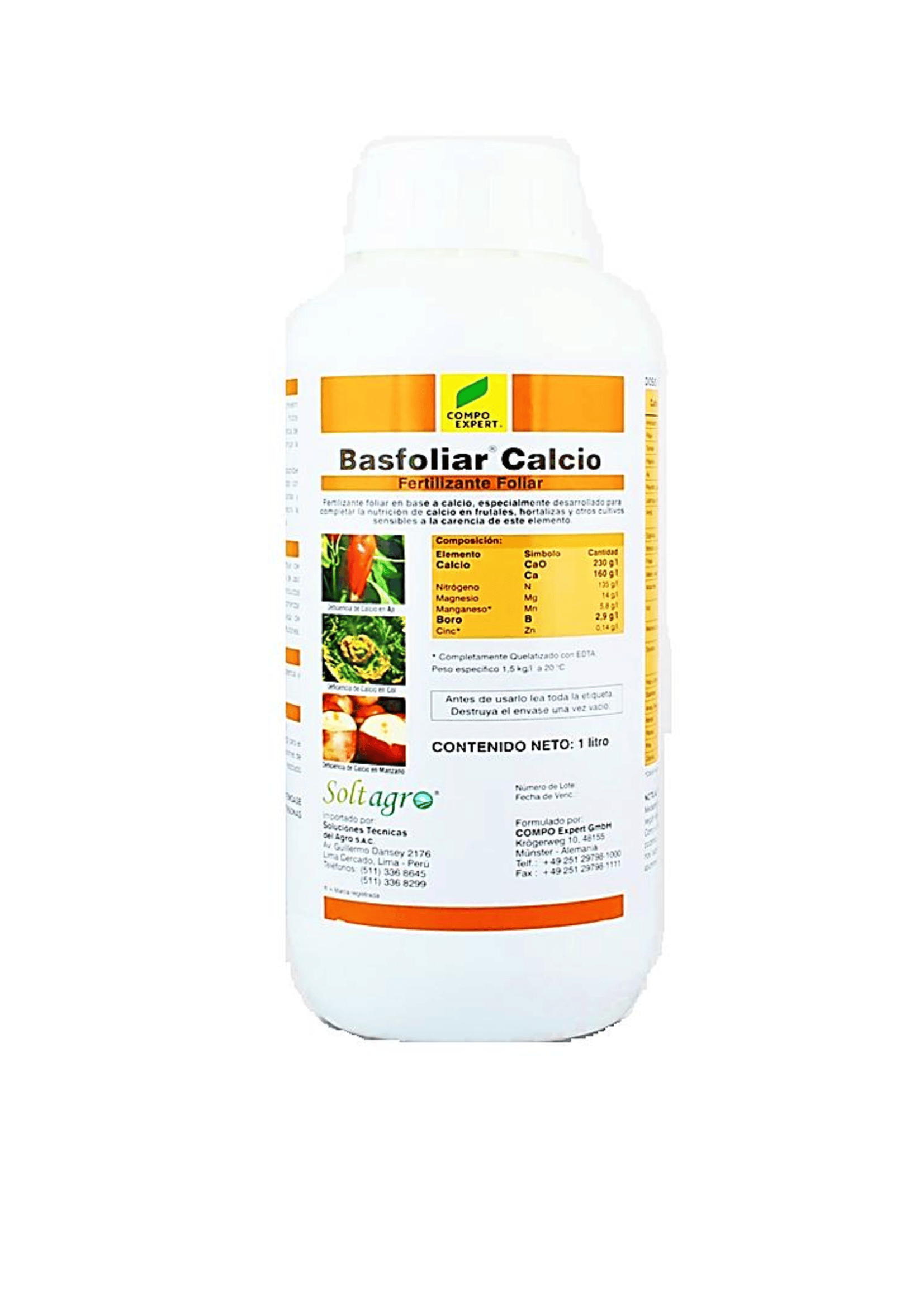FERTILIZANTE FOLIAR CALCIO BORO - BASFOLIAR CALCIO 1 LT