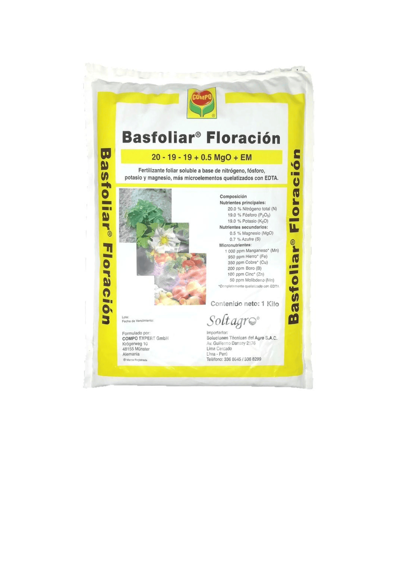 FERTILIZANTE FOLIAR NITROGENO - BASFOLIAR FLORACION 1 KG