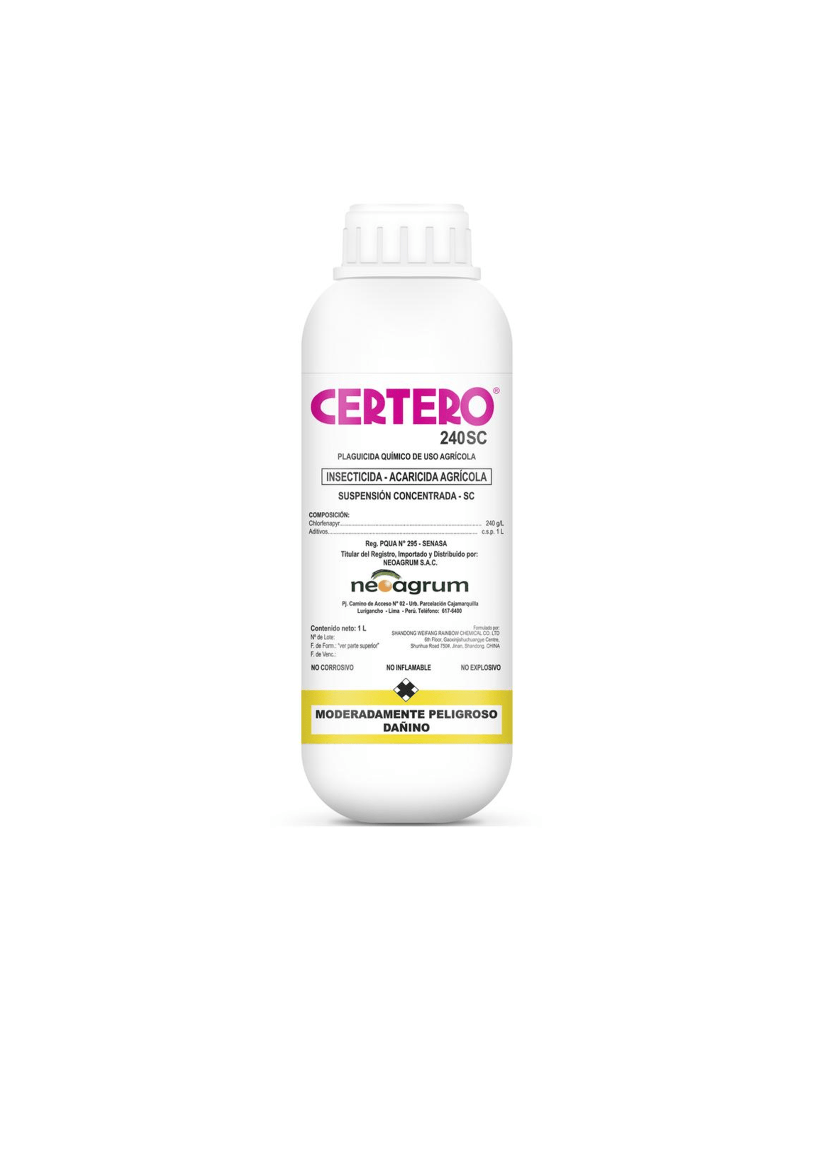 INSECTICIDA ACARICIDA - CERTERO 240 SC   1 LT