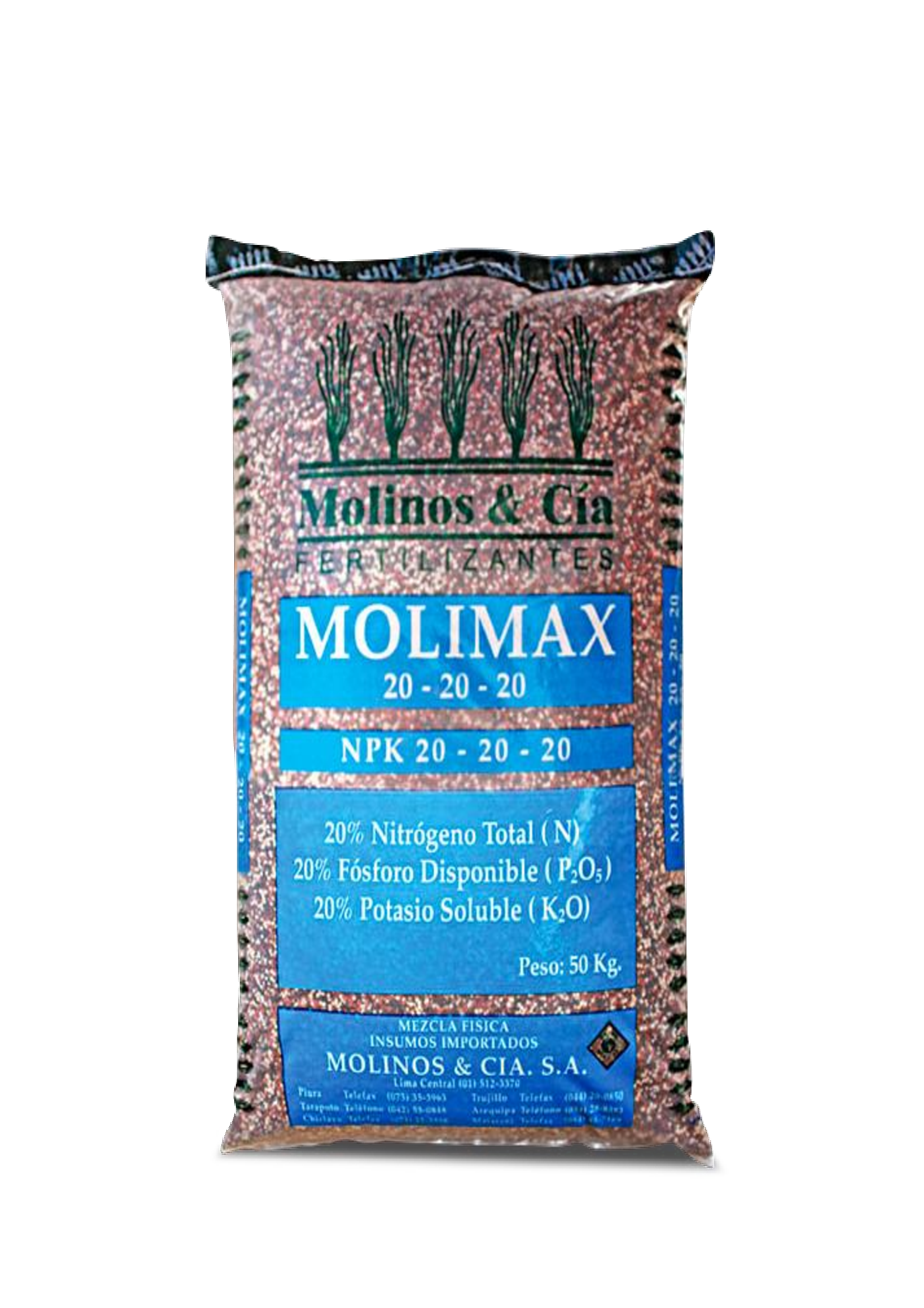 Fertilizante - Molimax 20-20-20  50 KG