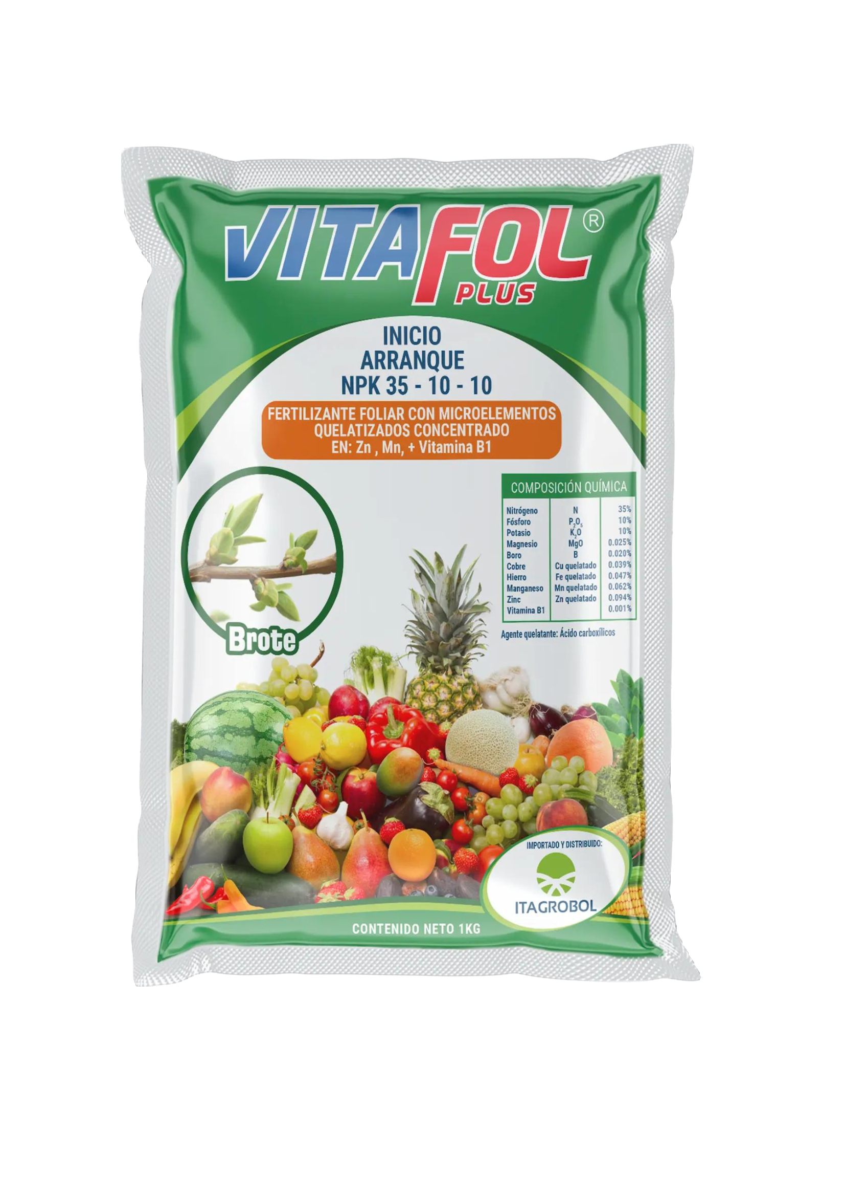 FERTILIZANTE FOLIAR NITROGENO - VITAFOL PLUS 35-10-10  1 KG