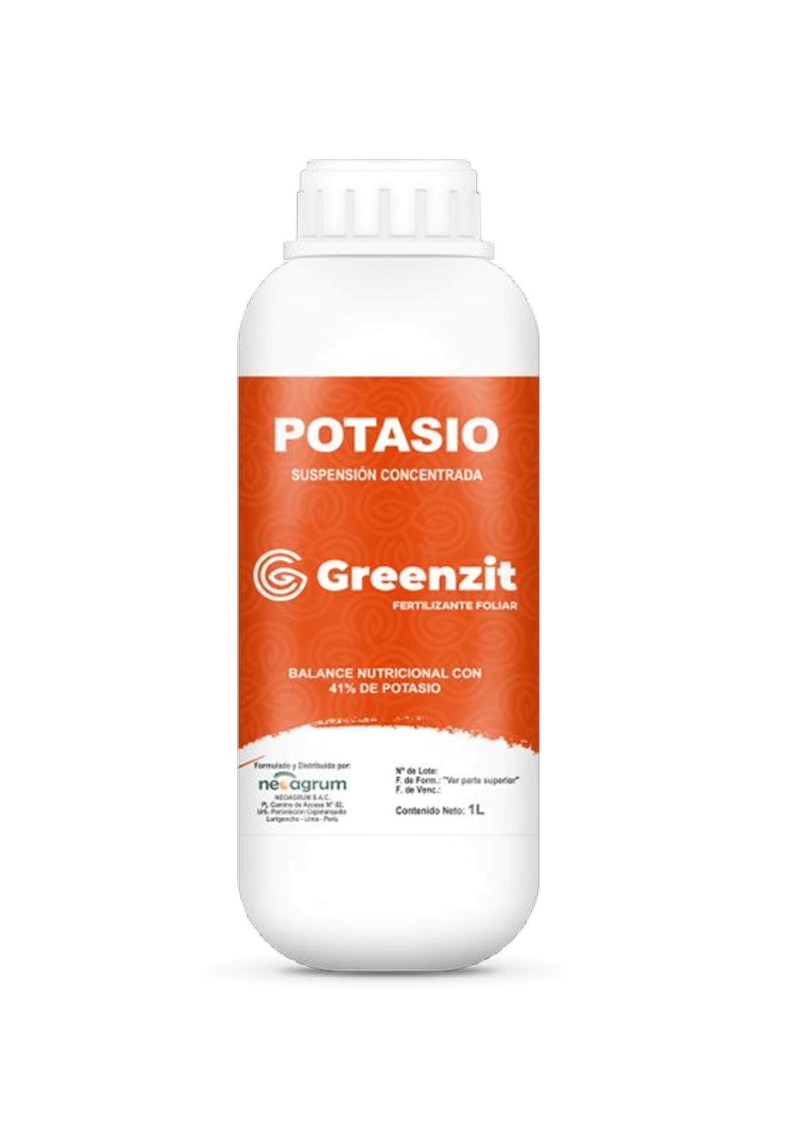 FERTILIZANTE FOLIAR POTASIO - GREENZIT POTASIO 1 LT
