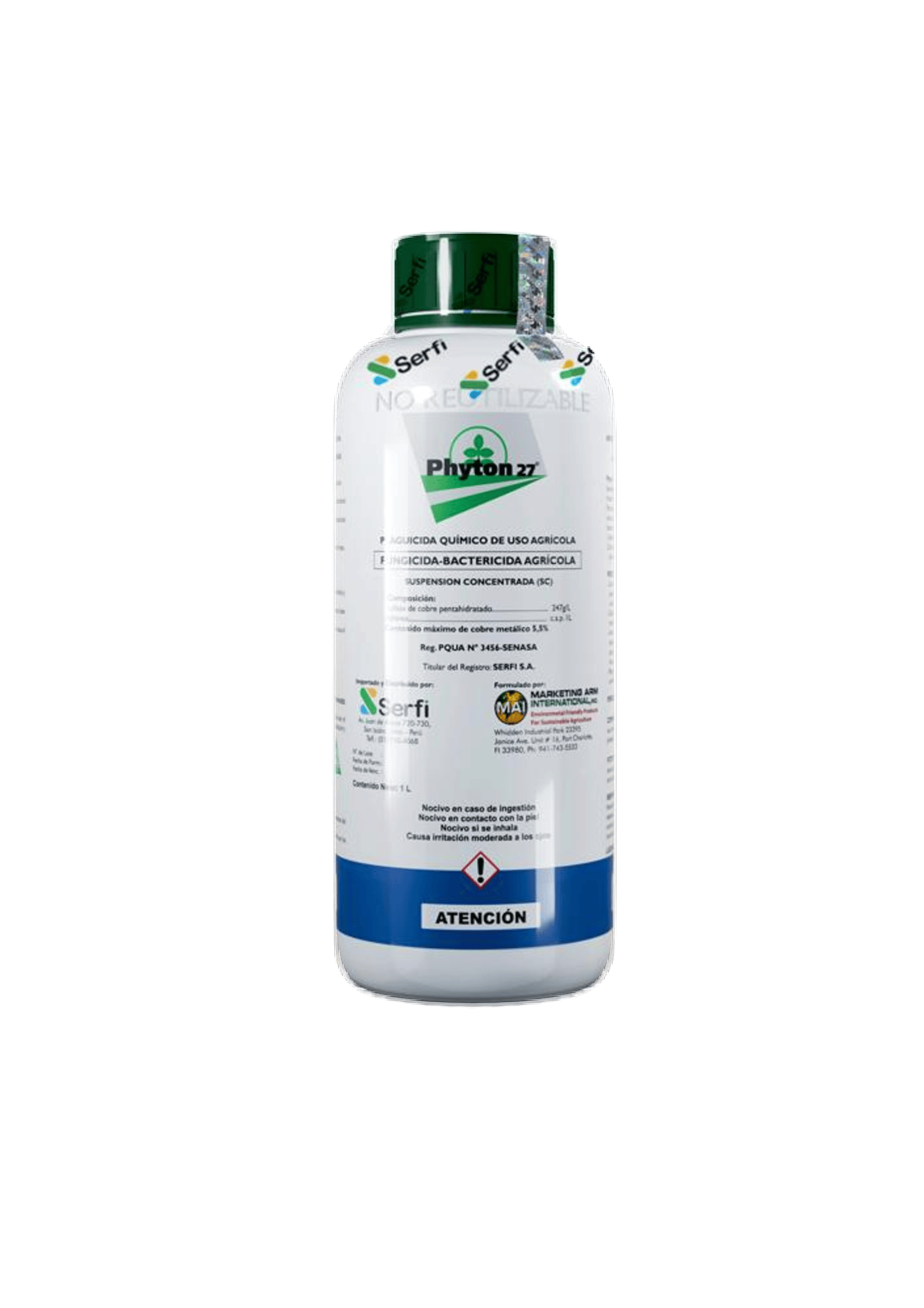 FUNGICIDA BACTERICIDA - PHYTON 27  1 LT